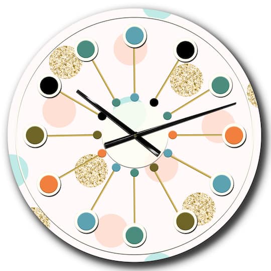Designart 'Gold Chic Design Iii Mid-Century Modern Wall Clock